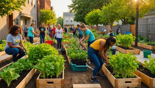 Projets participatifs verdissement quartiers urbains